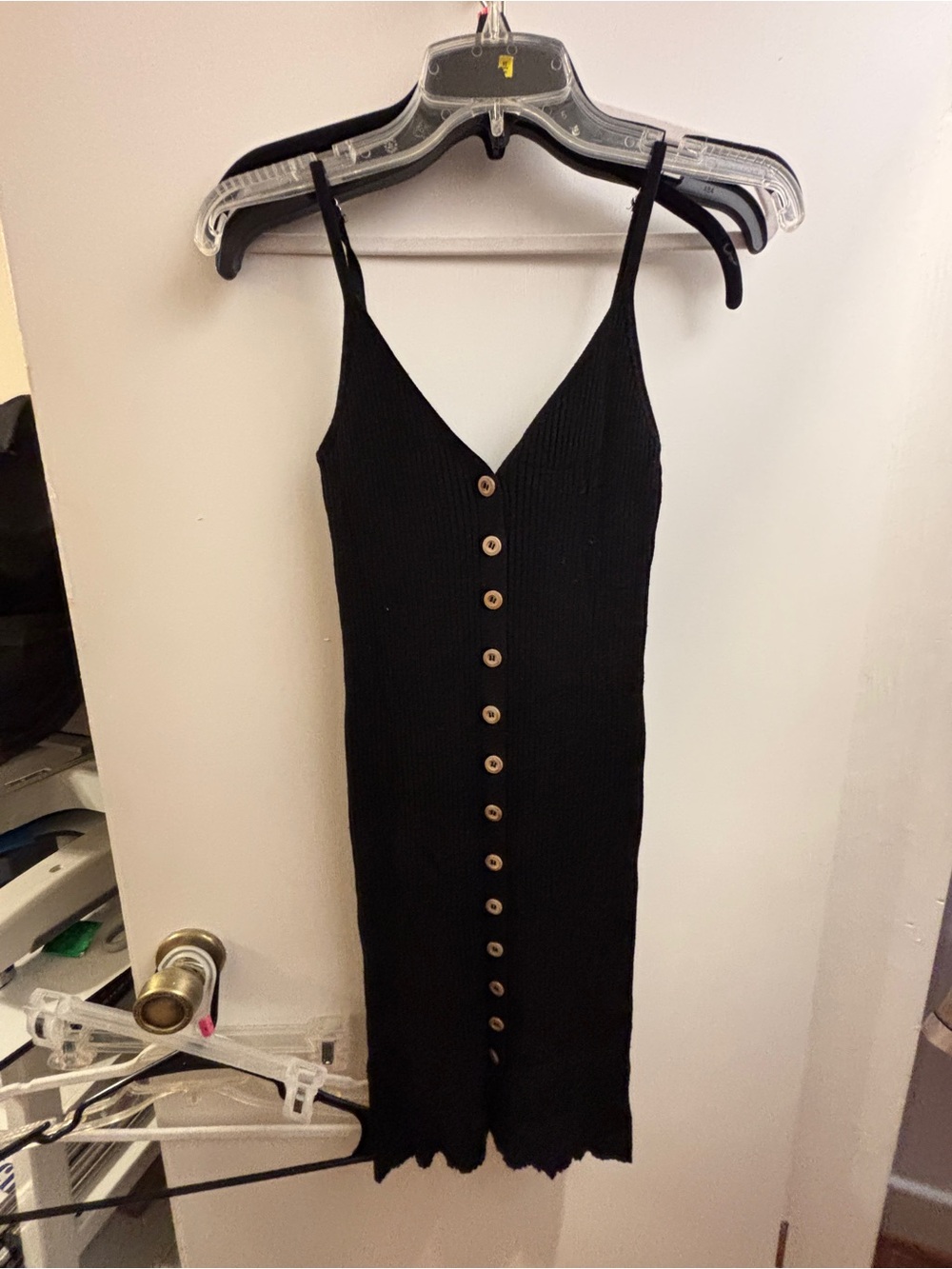 Black Button-Front Dress